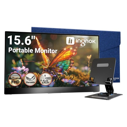 Ingnok Portable Monitor Ultra Slim 15.6'' FHD IPS Laptop Screen… at eBay