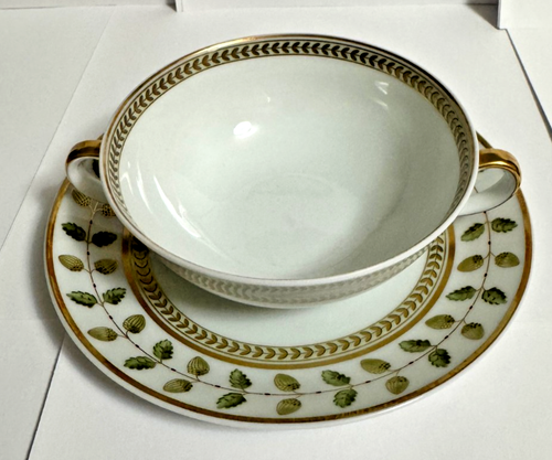 Bernardaud Limoges "Constance" Cream Cup and Saucer 5" - MINT