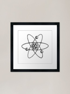 Atom gerahmter Kunstdruck gerahmtes Wandbild Poster Leinwanddruck Bild
