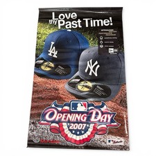 New Era Foot Locker Vinyl Banner 62 x 40 Yankees Dodgers MLB Opening Day 2007