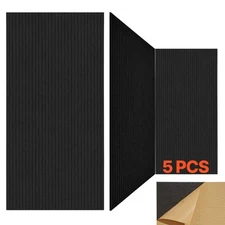 VEVOR 5 Pack Acoustic Wall Panels 47.2 x 23.6 x 0.4 inch Self-Adhesive Black
