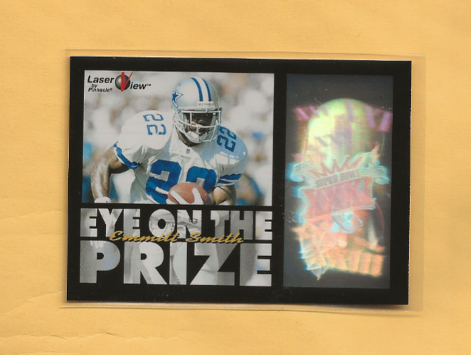 1996 Pinnacle Laser View Football SP #2 Emmitt Smith COWBOYS Eye on the Prize