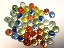 Lot of 46 Hybrid Cat s Eye Marbles 5/8 Vintage