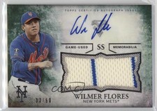 2015 Triple Threads Unity Jumbo Relics Emerald 33/50 Wilmer Flores Auto e6p