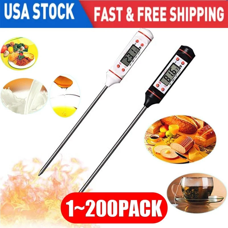 Instant Read Digital Meat Thermometer BBQ Grill Smoker For Kitchen Food Cooking - Image 1 of 4
