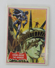 Vintage 1966 Batman Trading Card Crime Above The Harbor Signed Adam West 35A