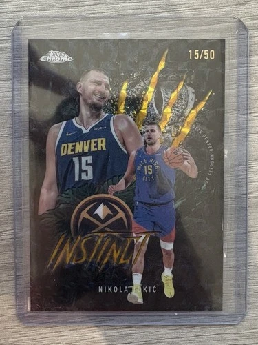 2025-26 Topps Chrome Nikola Jokic Instinct Gold Geometric #15/50 Jersey Number