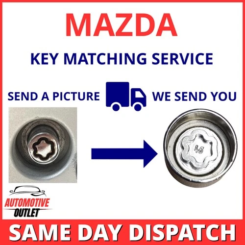 SECURITY LOCKING WHEEL NUT KEY BOLT MATCHING SERVICE, 21MM HEX FOR MAZDA MX5 CX5