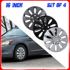 16 Inch Hubcaps Wheel Covers For Honda Accord 2008-2012 Black Silver Set Of 4