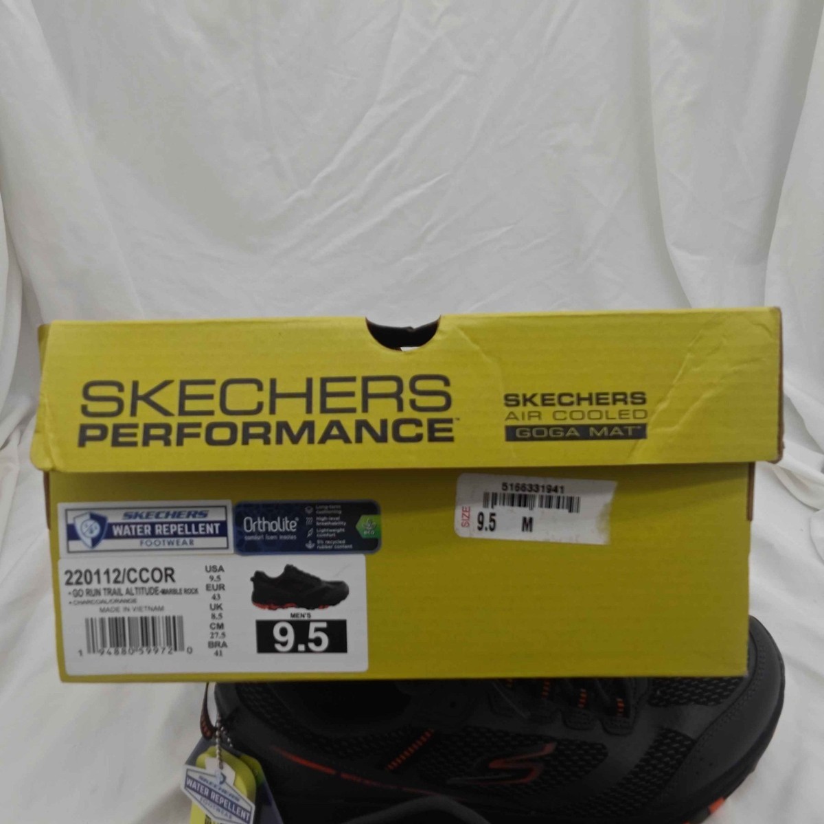 ⭐︎ Skechers Go Run Trail Altitude Men Size 9.5 Charcoal Orange