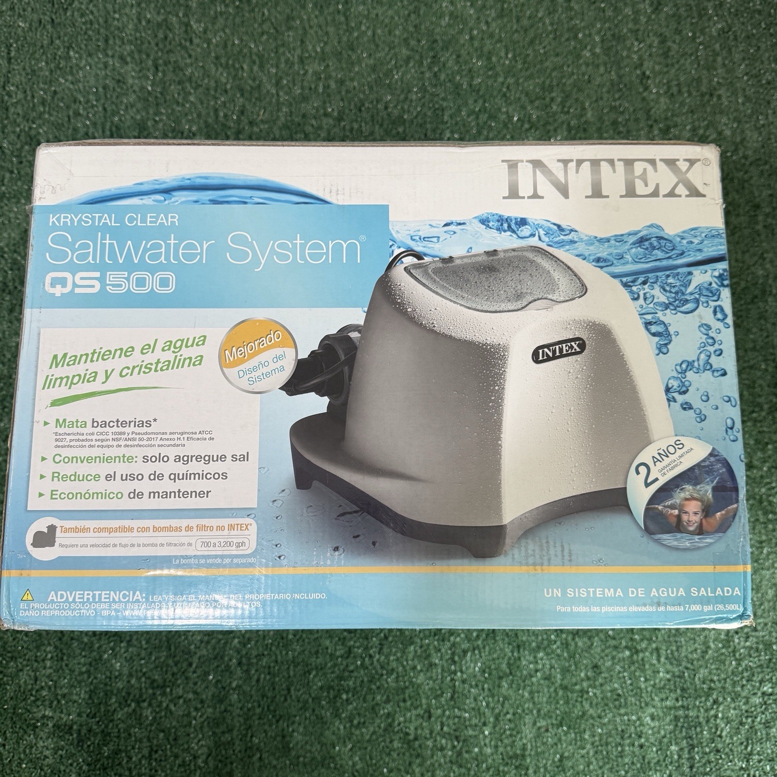 NIB Intex QS500 Krystal Clear Saltwater Chlorine System for Above Ground Pools