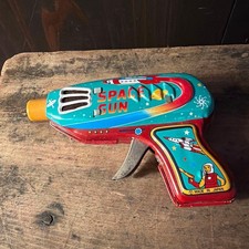 Space Gun Pistol Vintage Tin Toy Showa Retro Rare Sanko Seisakusho