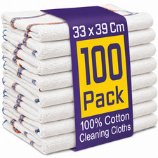 Large Dish Cloths UK Cleaning Dishcloth Washing Absorbent 100% Cotton Tea Towels