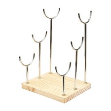 Schmuckst&auml;nder mit Holzfu&szlig; Minimalistisch Kettenst&auml;nder Elegant f&uuml;r Ladenkasse