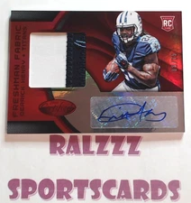 Derrick Henry 2016 Certified Mirror Red RC Patch Auto 08/75 Titans JSY AU