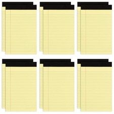 12 Pack Yellow Note Pads Small Legalpads Yellow for Office, 5x8 yellow