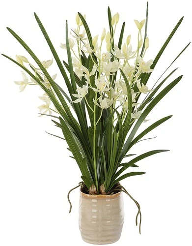 Uttermost 60227 Ariana Orchid 24-3/8" Tall Ceramic Faux Flora - Off White - Picture 3 of 5