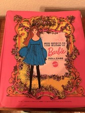 Vintage Barbie Doll Carrying Case  The World of Barbie  Mattel 1968 Pink Vinyl