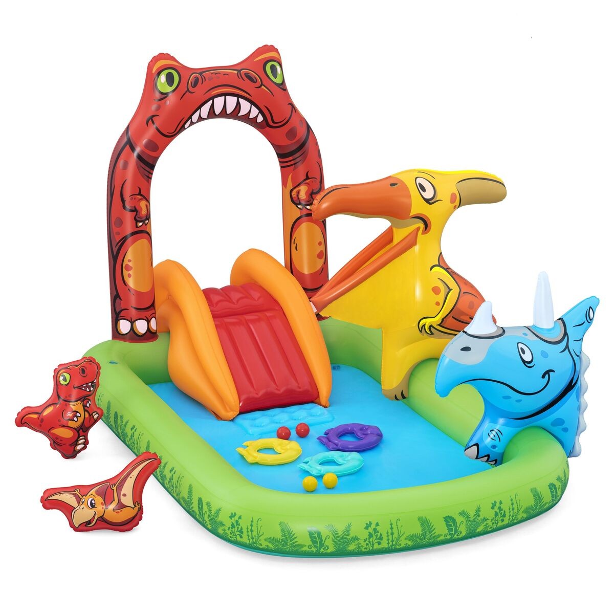 Bestway Piscina Hinchable Parque de Juegos Dinosaurios 241x140x137 cm +3-6 Añ
