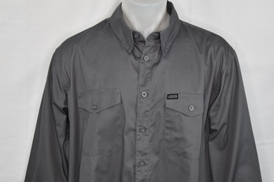 DIXXON WORKFORCE 3XL Men's Long Sleeve Form & Funchtion Cotton Blned Shirt Gray