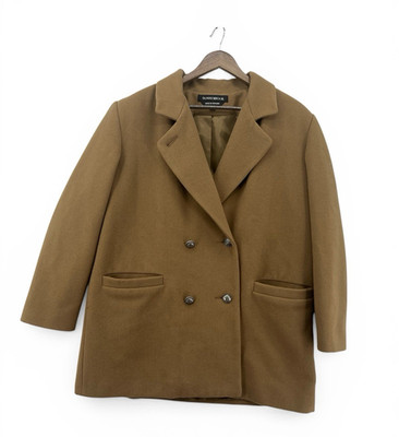 Donnybrook Camel Wool Coat 14P Double Breasted Classic Old Money Quiet Luxury