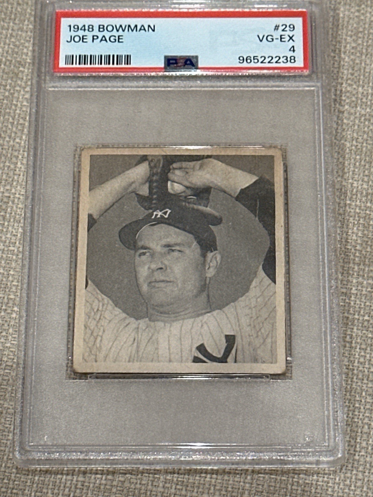1948 Bowman Joe Page PSA 4 Yankees Vintage Rookie Era Card #29 VG-EX