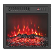 18 Inches Recessed Fireplace Heater with Adjustable Flame Colors
