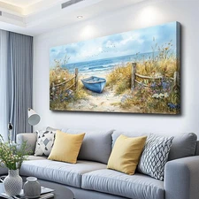 Large Canvas Wall Art For Living Room Bedroom Wall Decor Home Office Beach An...