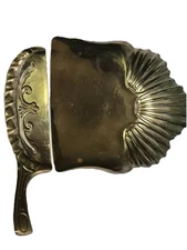 Vintage Brass 2 Piece Silent Butler Metal  Ornate  Dinner Table Crumb Catcher