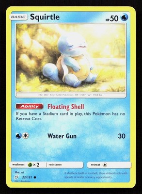 Pokemon SQUIRTLE 22/181 TEAM UP