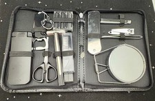 Men's Travel Grooming Manicure Kit 12 Pieces W/Zip Case Never Used