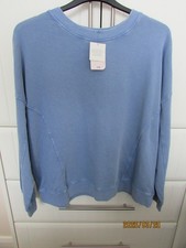 TU Light blue sweatshirt top unisex size Large relaxed fit 100% cotton BNWT