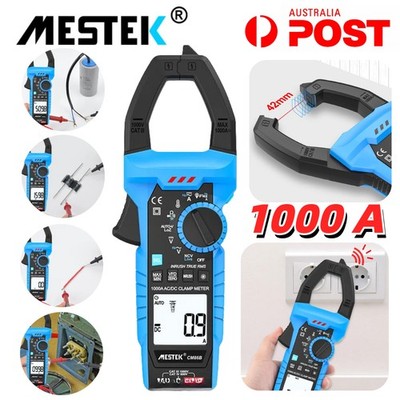 MESTEK Digital Clamp Multimeter Handheld AC DC Volt Ohm Tester Meter Auto Range