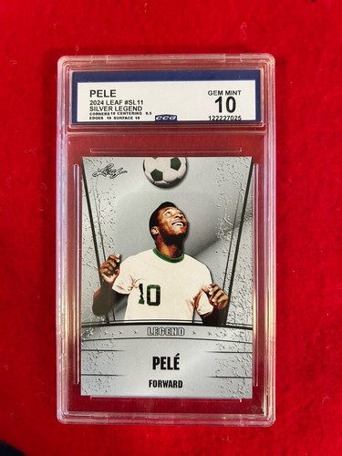 2024 Leaf Pele Silver Legend #SL-11 Graded 10 Gem Mint Soccer Futbol World Cup