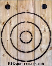 BIGSHOT Wooden Axe Throwing Target with Bottle 36H x 28Wx 2.5W, Multicolor 