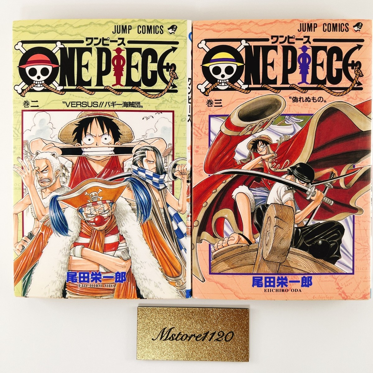 ONE PIECE Vol. 2 & 3 First 1st Print 1998 Eiichiro Oda Japanese