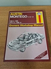Haynes Workshop Car Repair Manual Austin Montego 1984 - 1989 1275cc 1598cc