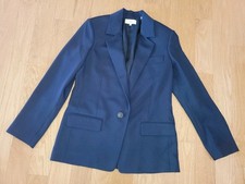 VINCE One-Button Notch Lapel Blazer Jacket. Navy, Size 2