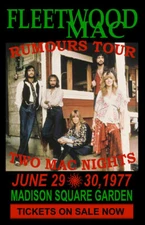 FLEETWOOD MAC REPLICA 1977*RUMOURS TOUR* CONCERT POSTER
