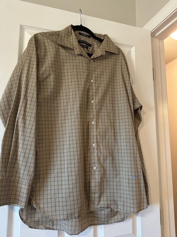 Daniel Cremieux mens Button Up Tan Large  long sleeve Shirt