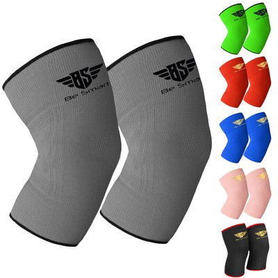 2x Knee Support Compression Sleeve Brace Patella Arthritis Pain Relief Gym