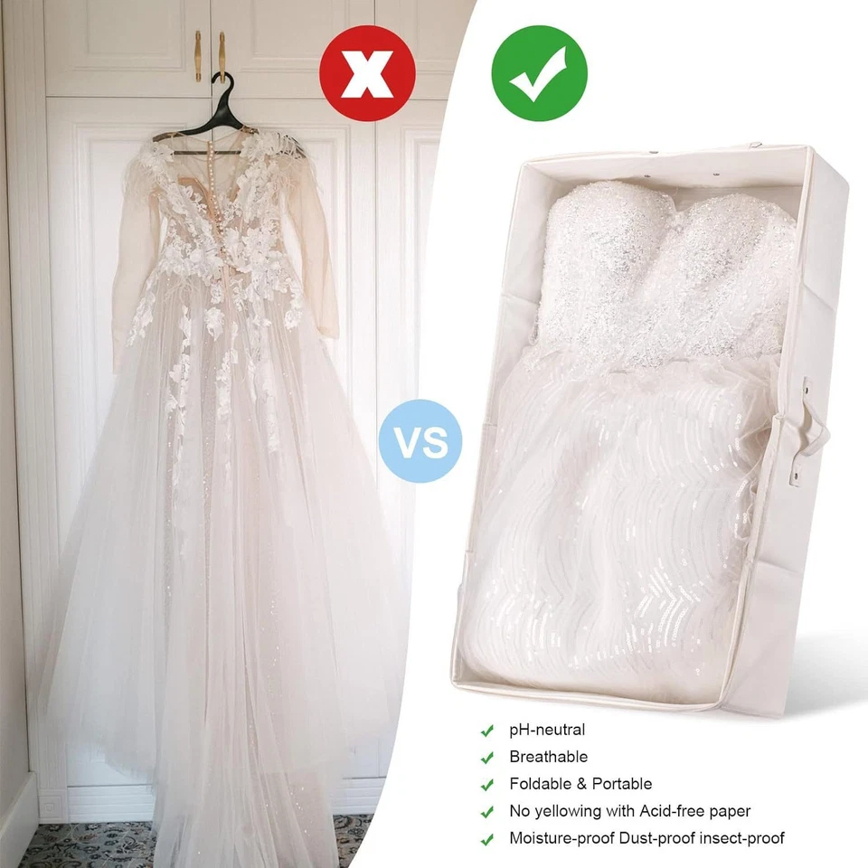 Wedding Dress Storage Preservation Box with 20 Sheets of Acid Free Tissue Paper - Image 2 of 4