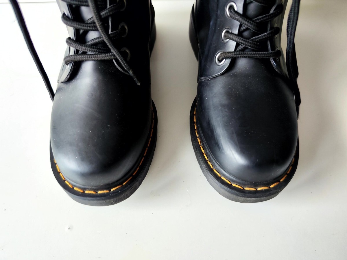 Dr Martens 14 eye Drench black rain Wellies Welly Wellington 