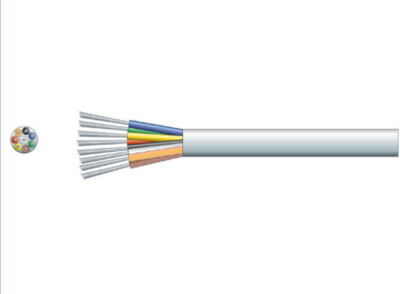 Weiß Einbruchmeldeanlage Sicherheitskabel 8-adrig 4 Paar Kabel Verkabelung Flex
