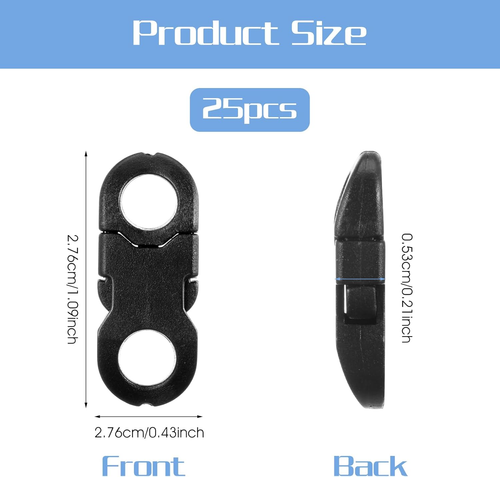 Mini Safety Breakaway Buckles 6Mm Side Release Plastic Buckle for Paracord Brace - Picture 2 of 12