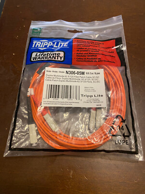 Tripp Lite Duplex Multimode Fiber Patch Cable SC-SC 16ft/5m (N306-05M)