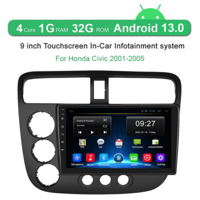 For Honda Civic 2000-2005 Android 13 Car Stereo Radio GPS Navi WIFI FM/RDS 2+32G