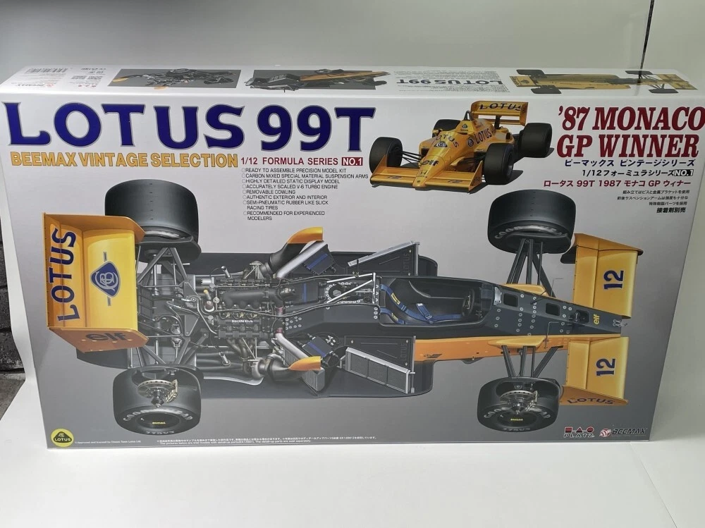 PLATZ/BEEMAX 1/12 Lotus 99T 1987 Monaco GP Winner BX12001 modelkit 
