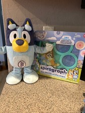 Spirograph Disney Blue plush Dance Play Singing Bluey Toy Kids Interactive Toy