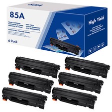 6 PK New CE285A 85A Black Toner Cartridge for HP LaserJet P1102W M1217nfw MFP